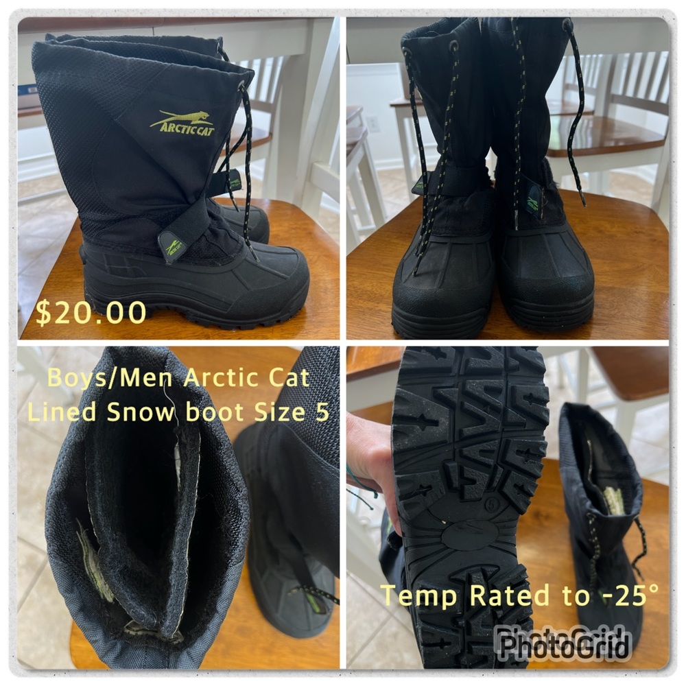 Arctic Cat Big Boys Lined Snow Boots